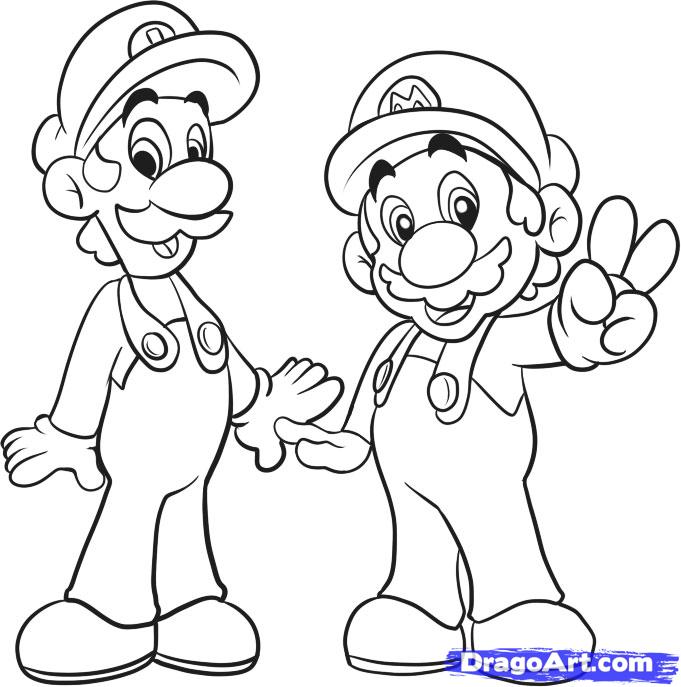 Mario And Luigi Drawing at GetDrawings | Free download