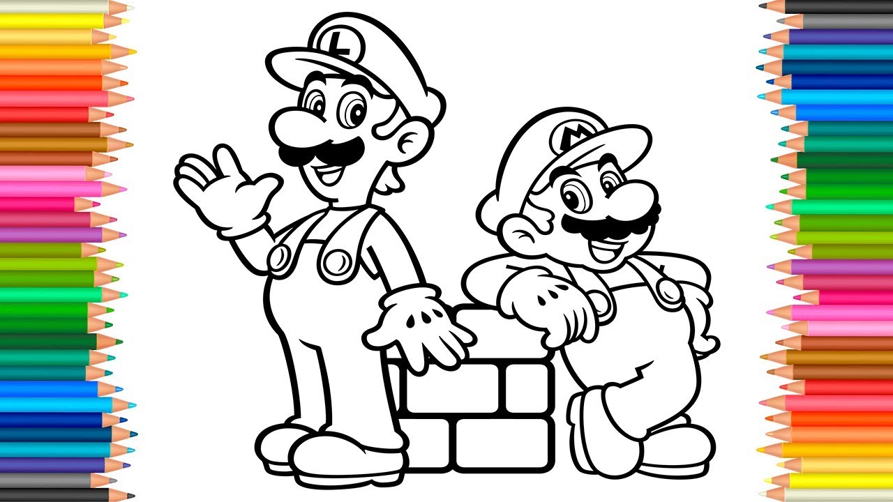 1280x720 Mario Amp Luigi Coloring Book L Coloring Pages Super Mario Videos