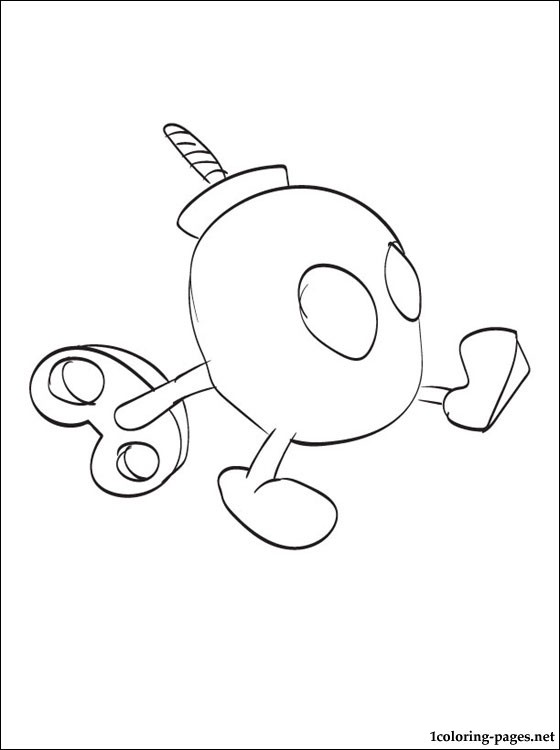 560x750 Bob Omb Mario Printable Coloring Page Coloring Pages