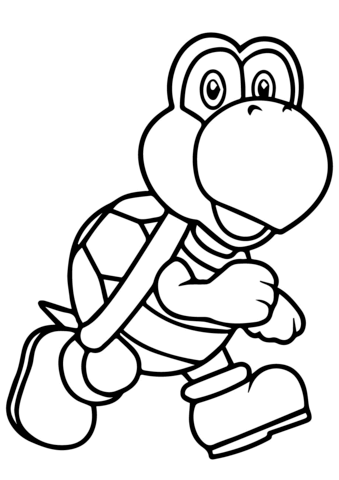 339x480 Mario Bros Koopa Troopa Coloring Page Free Printable Coloring Pages