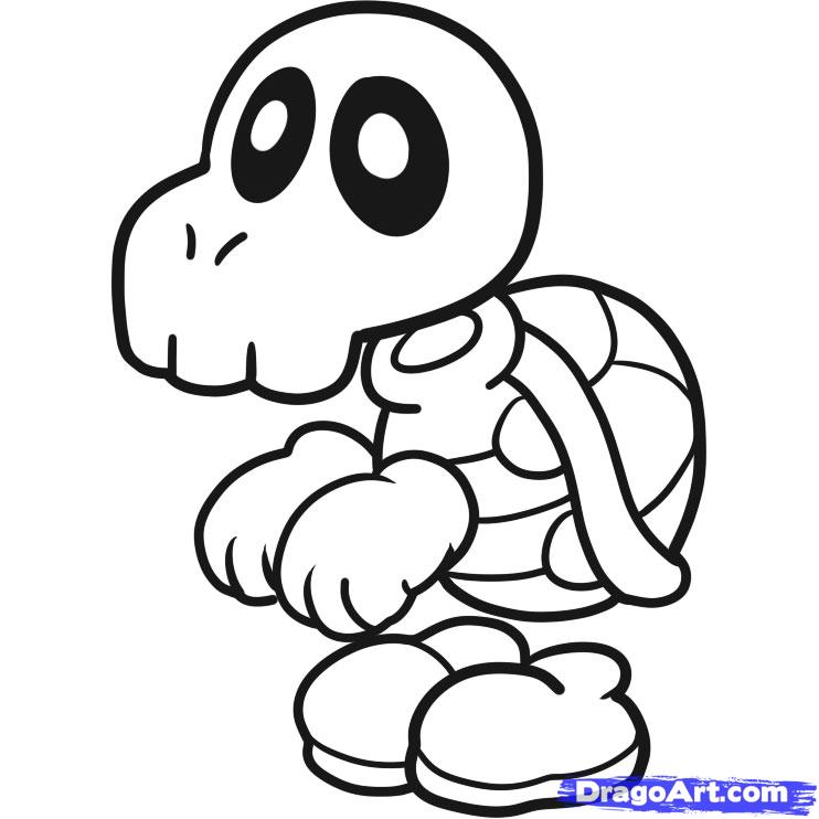 742x742 Mario Dry Bones Coloring Pages Printable Fire Mario Coloring Pages