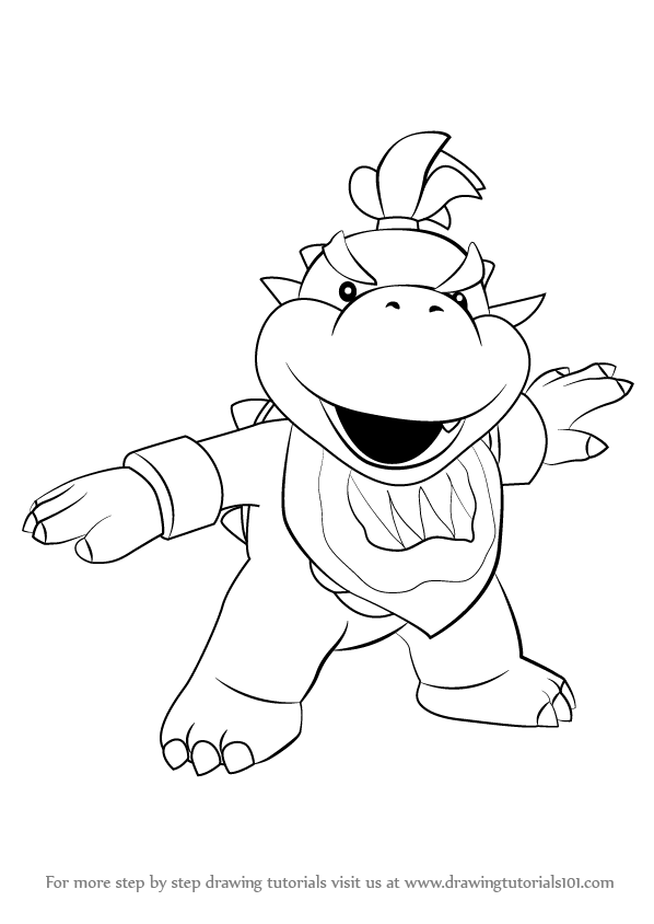 598x844 Learn How To Draw Bowser Jr. From Super Mario (Super Mario) Step