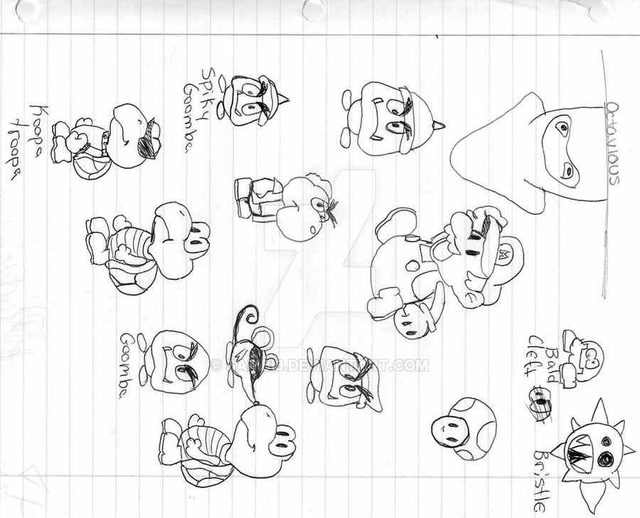 900x729 Paper Mario Characters By Sambi3