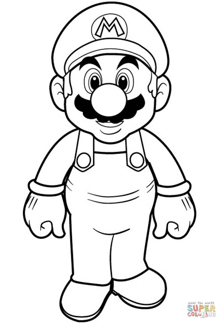 761x1109 Super Mario Coloring Page Free Printable Coloring Pages