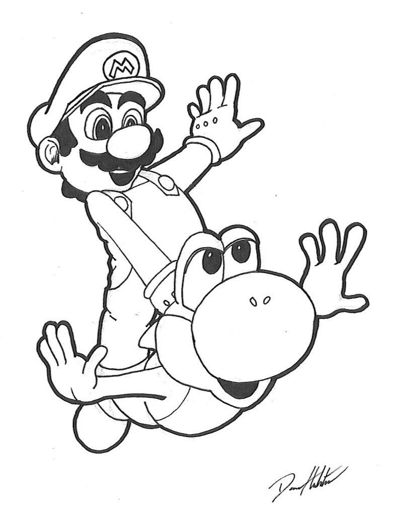 787x1015 Mario And Yoshi By Daren93