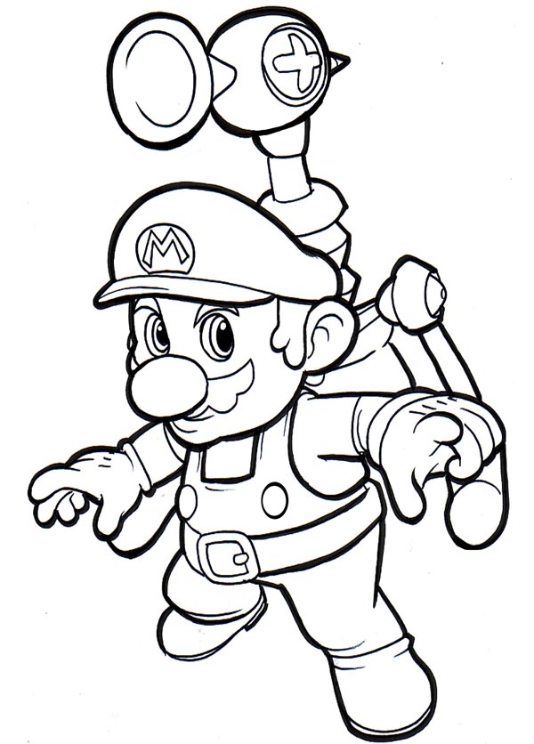 600x836 Super Mario 64 Coloring Pages