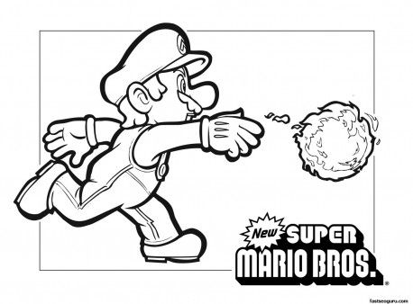 458x338 Print Out Coloring Page Mario