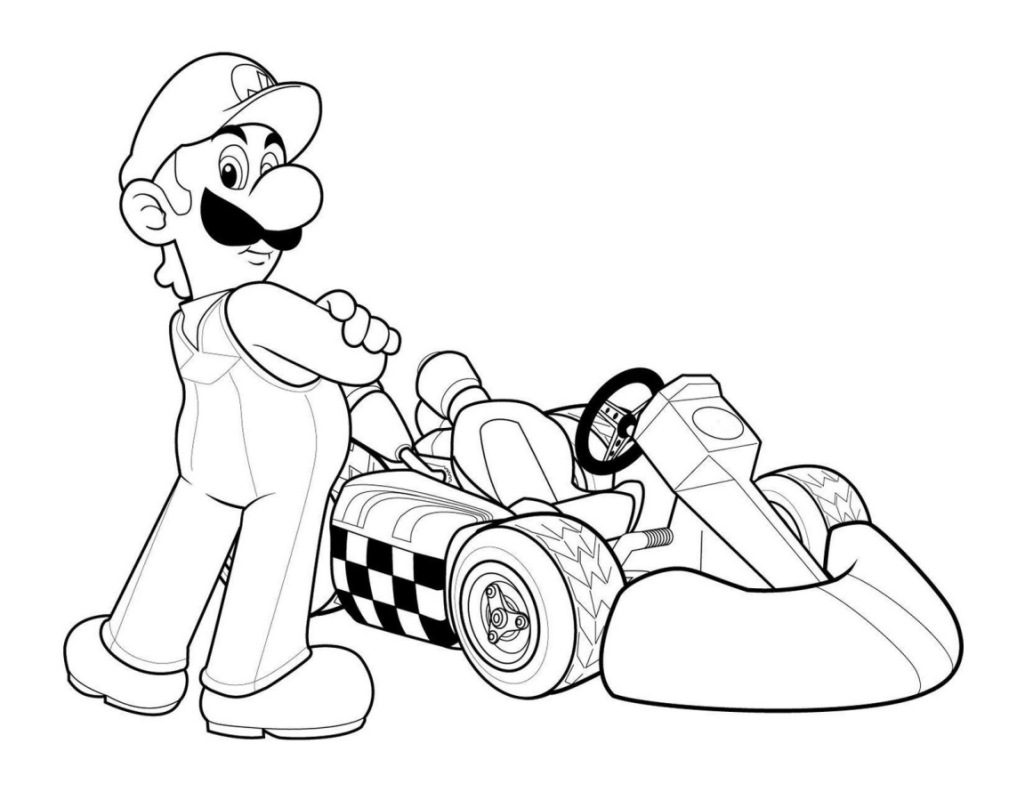 1025x792 Mario Kart 8 Coloring Pages Paginone.biz