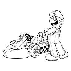 230x230 Mario Kart Coloring Pages Preschool For Humorous Print Draw Kids
