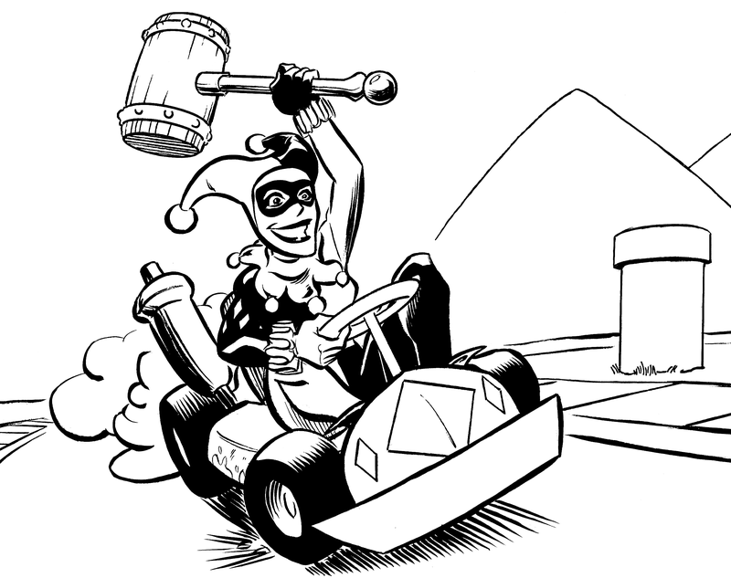 800x633 Harley Quinn In A Mario Kart By Mistermuck