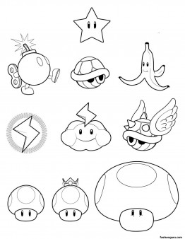 262x338 Super Mario Koopa Wario Toad Coloring Pages