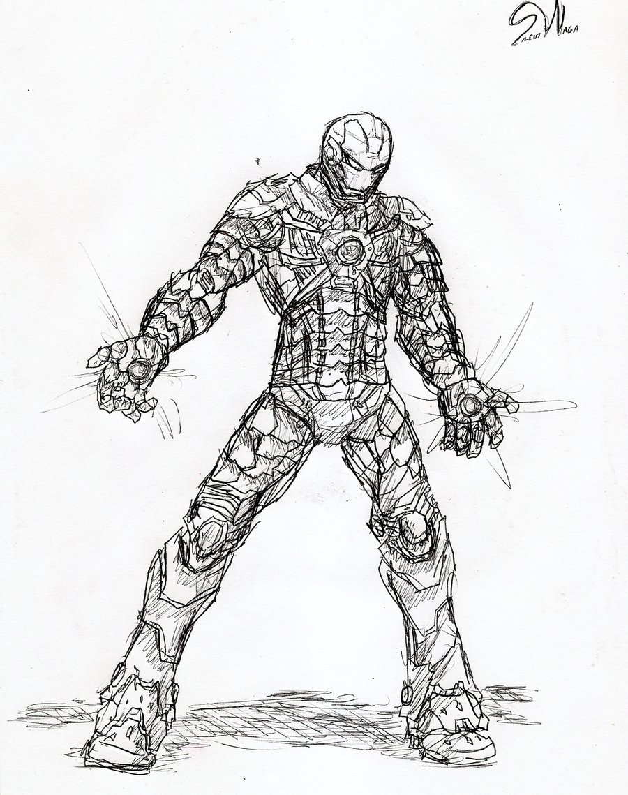 900x1139 Iron Man Mark V By Silentnaga