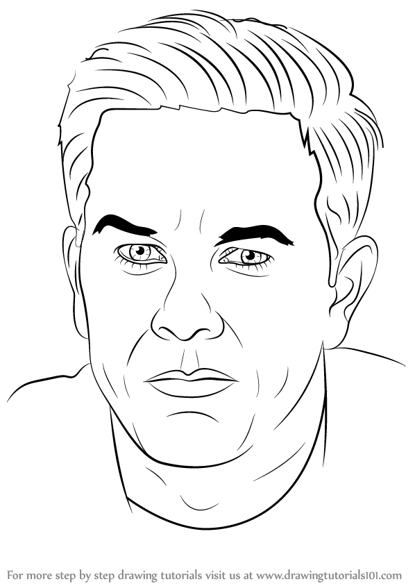598x844 Learn How To Draw Mark Wahlberg (Celebrities) Step By Step