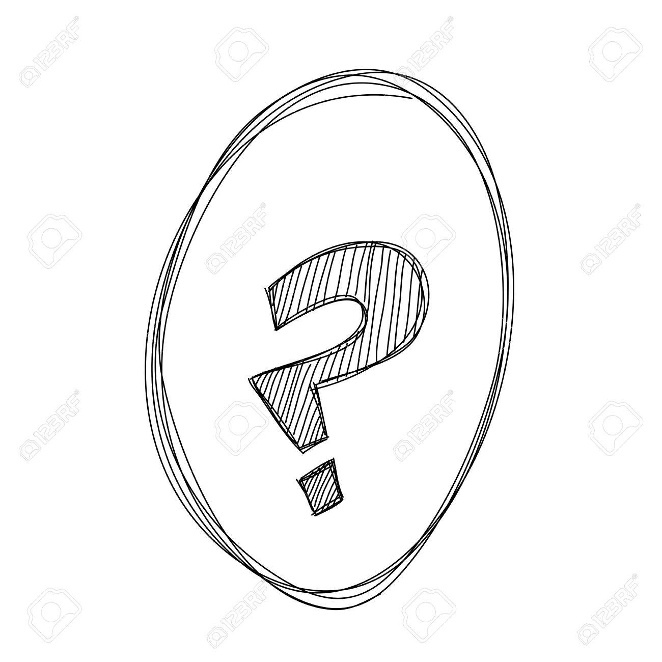 1300x1300 Hand Draw Question Mark On White Background Royalty Free Cliparts