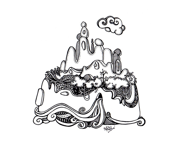 600x520 Drawing With Black Markers