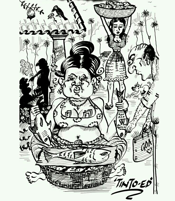 736x845 Goan Fish Market. Commonly Known As Tinto