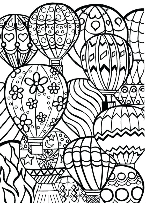 564x781 Balloon Coloring Pages Coloring Page For Adults Hot Air Balloons