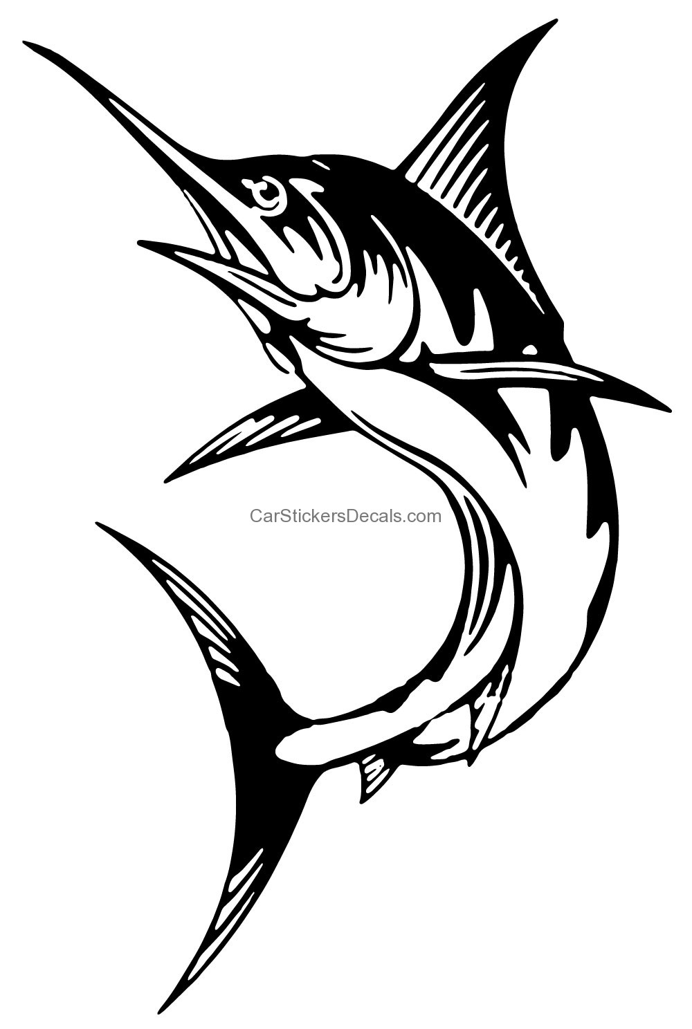 1000x1488 Fishing Stickers Blue Marlin Sticker