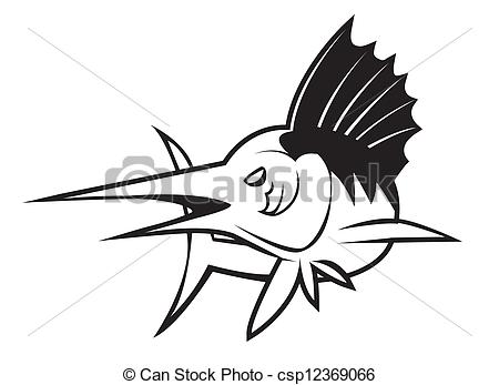 450x347 Marlin Fish Clip Art Vector