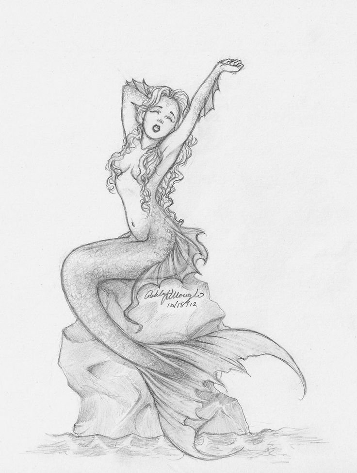736x973 Gallery Beautiful Mermaid Pencil Drawings,