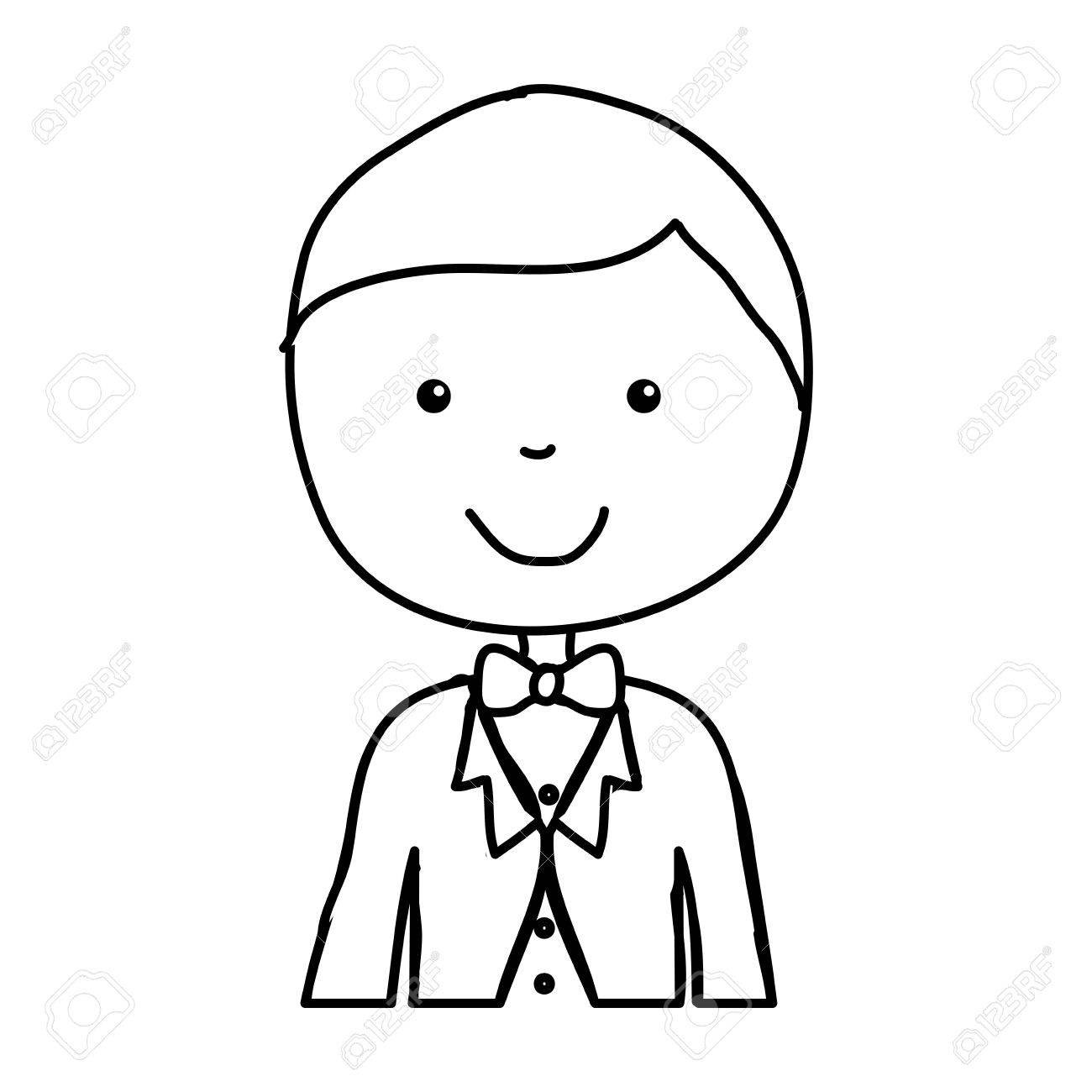1300x1300 Just Married Man Drawing Vector Illustration Design Royalty Free