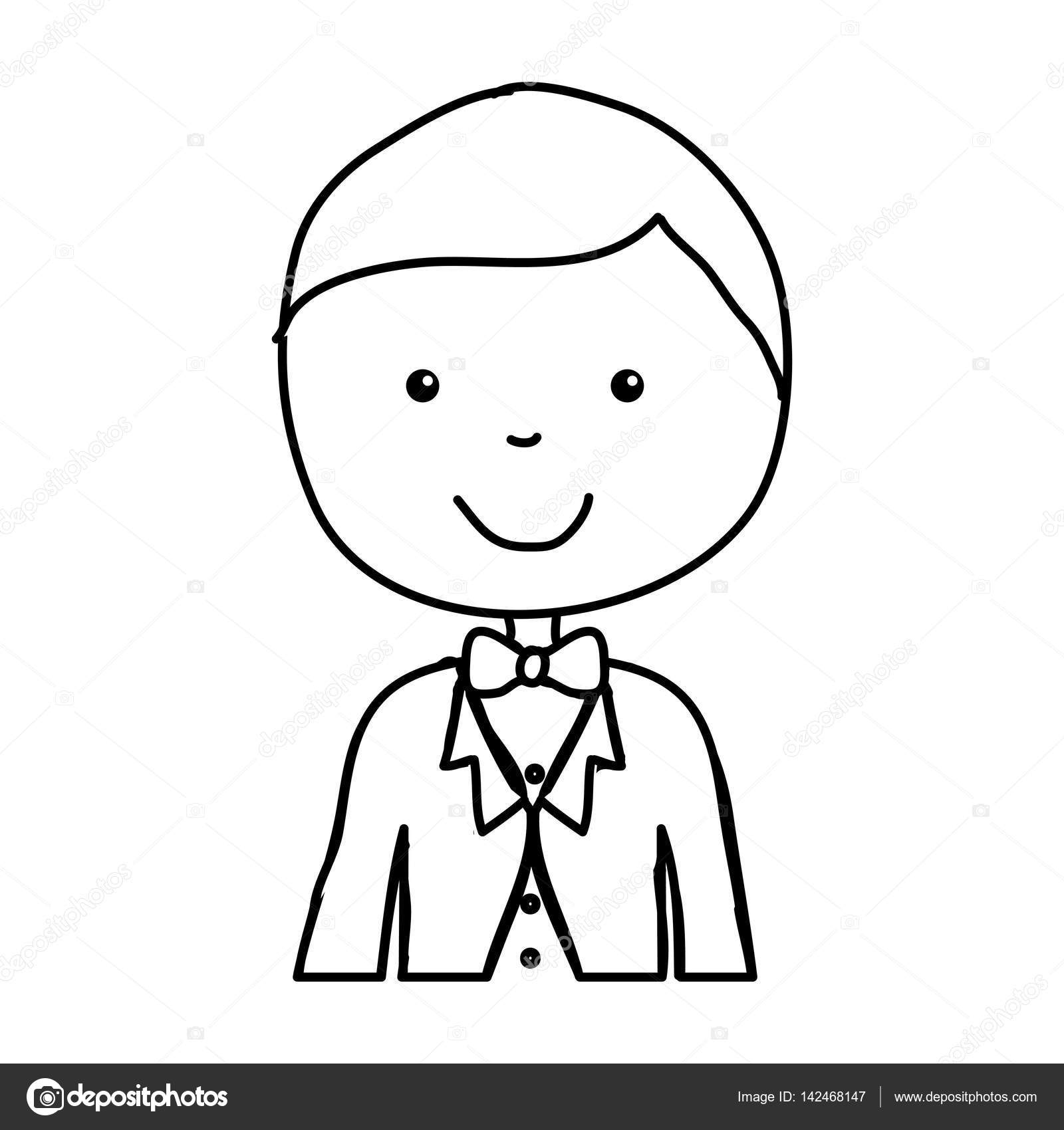 1600x1700 Just Married Man Drawing Stock Vector Yupiramos