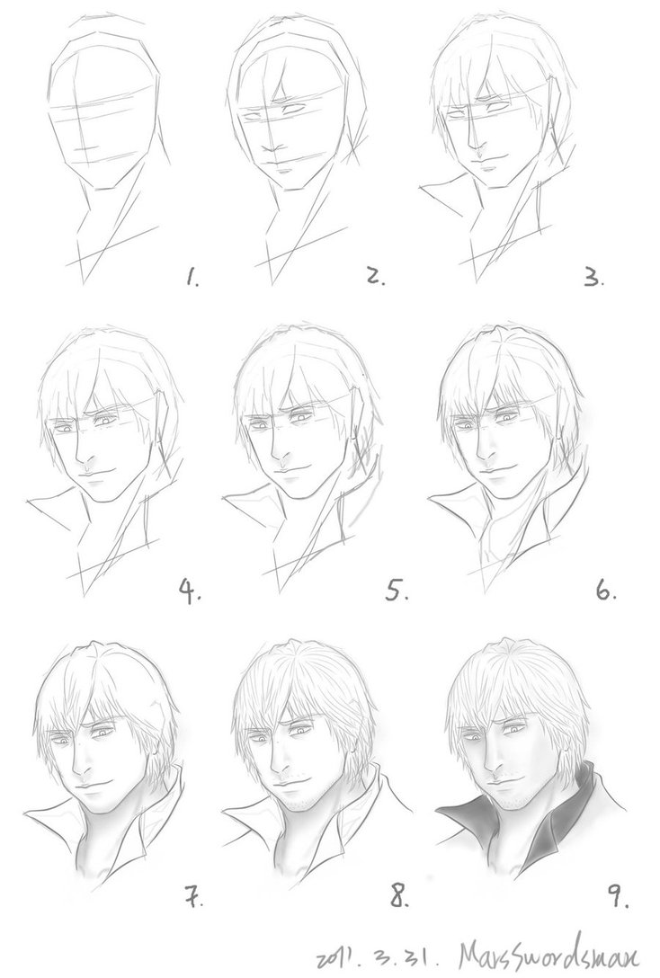 734x1088 How I Draw Dante Head Part By Marsswordsman