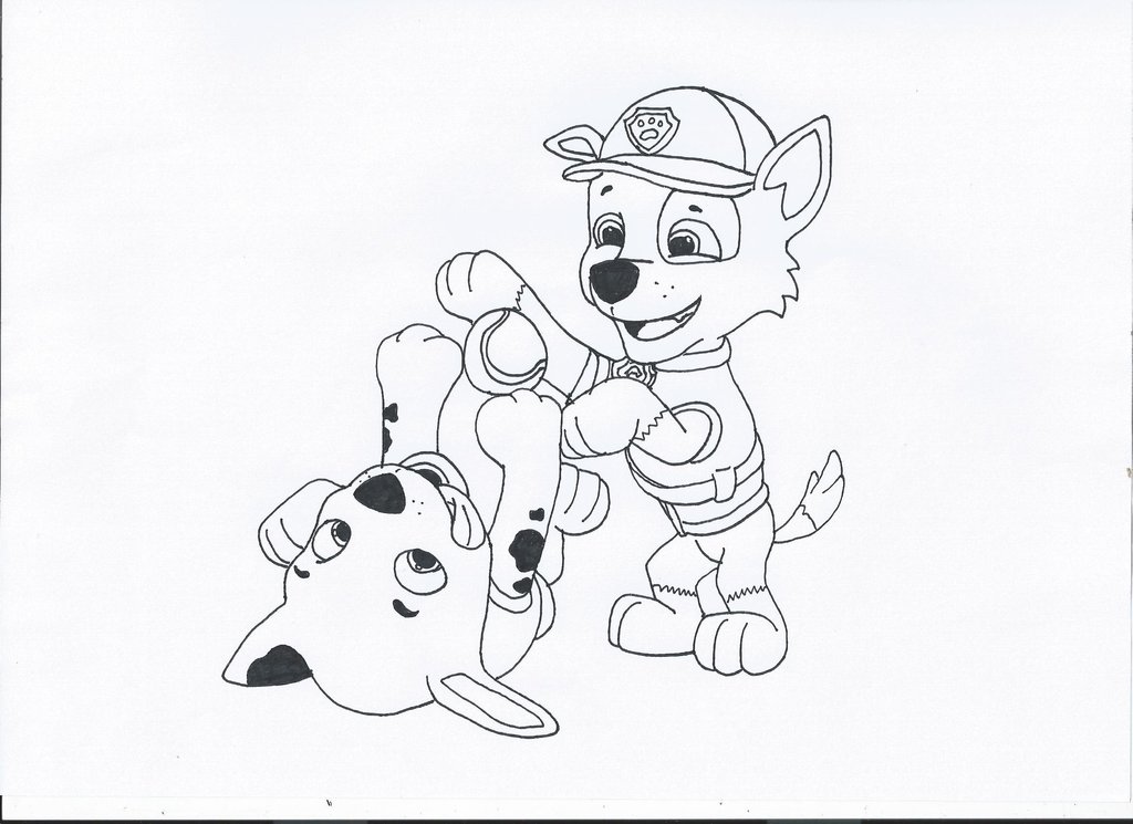1024x745 Paw Patrol Marshall And Rocky By Pawpatrolfan66