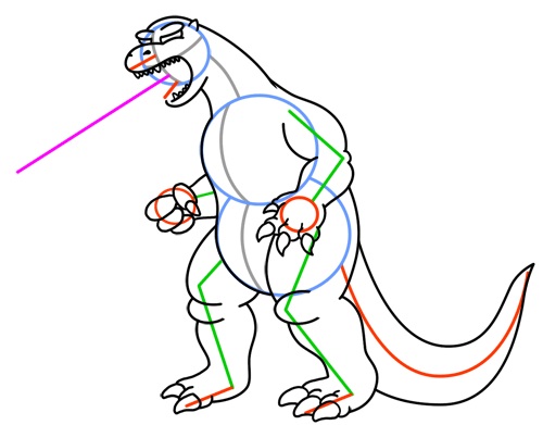 500x391 How To Draw Godzilla