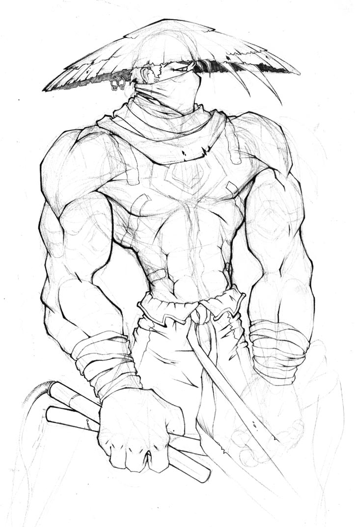 723x1072 Martial Arts Monk Sketch By Firefromheaven