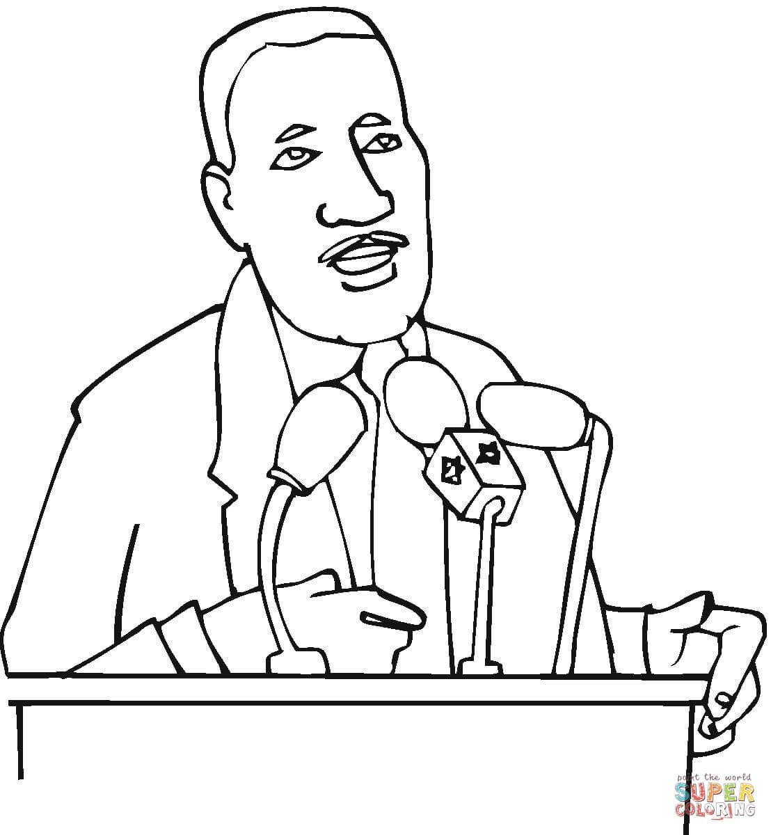 1108x1200 Martin Luther King Jr. Coloring Page Free Printable Coloring Pages