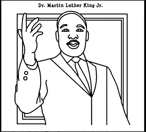490x444 Free Martin Luther King Coloring Pages Martin King Color Page