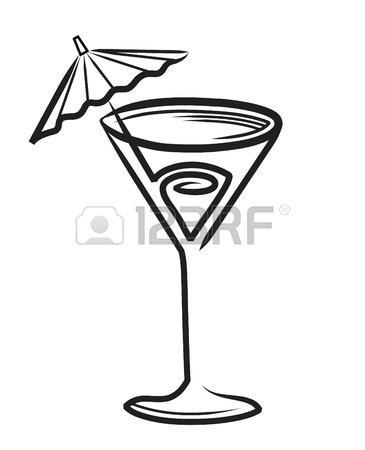 365x450 Deco Martini Glass With Olive Royalty Free Cliparts, Vectors,