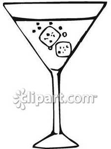 225x300 Martini Glass Black And White Clipart