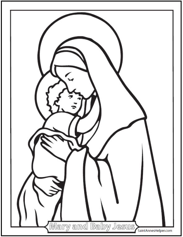 590x762 Mother Mary Coloring Sheets Mother Mary Coloring Pages