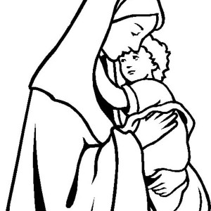 Mary And Jesus Drawing at GetDrawings | Free download