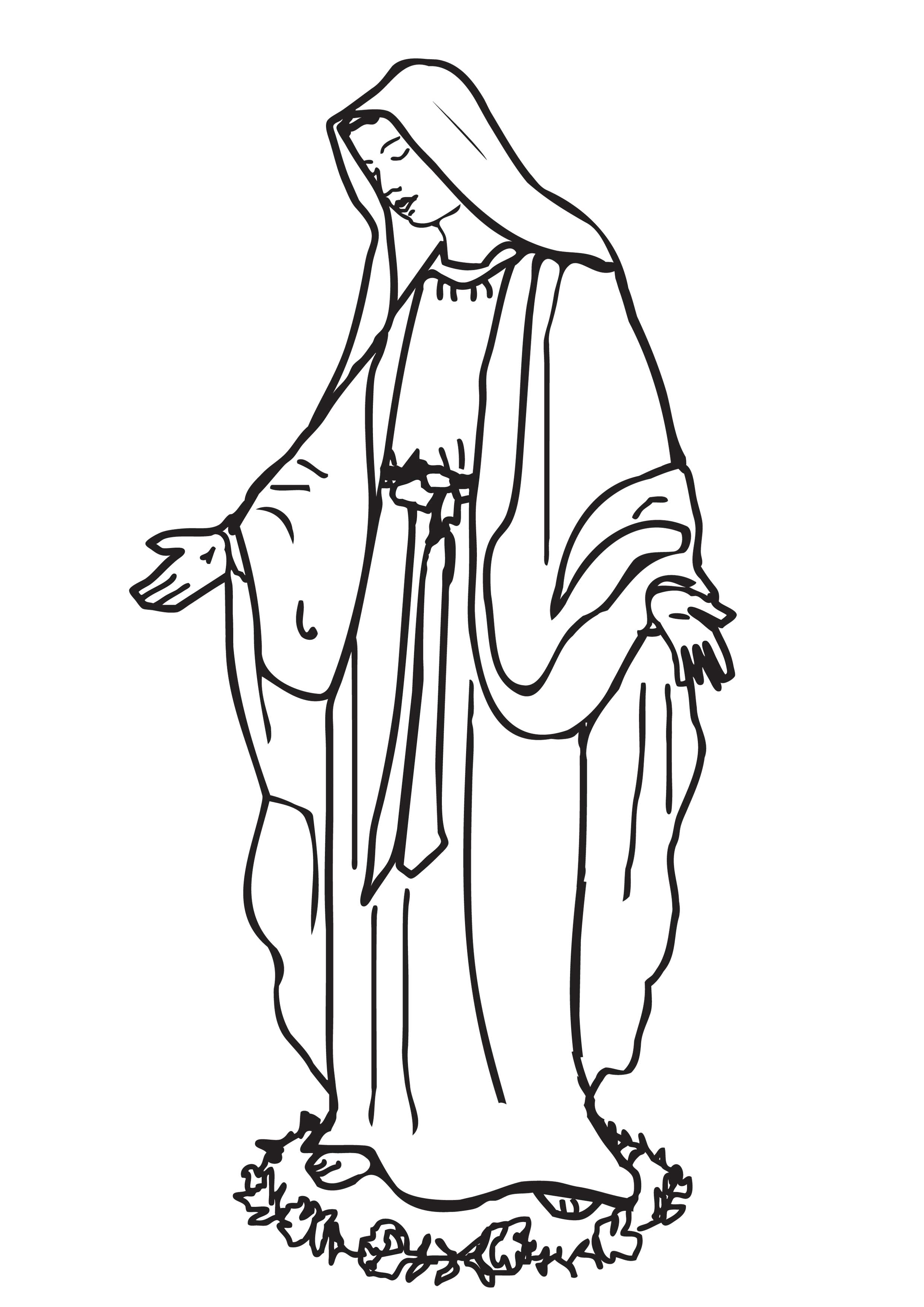 Virgin Mary Drawing Step By Step : Mary Drawing At Getdrawings ...