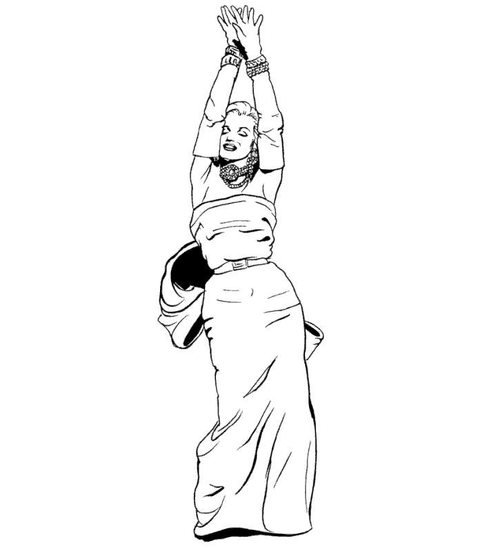 700x800 Marilyn Monroe Coloring Pages