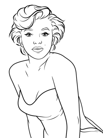 358x480 Marilyn Monroe Coloring Pages Marilyn Monroe Coloring Page Free