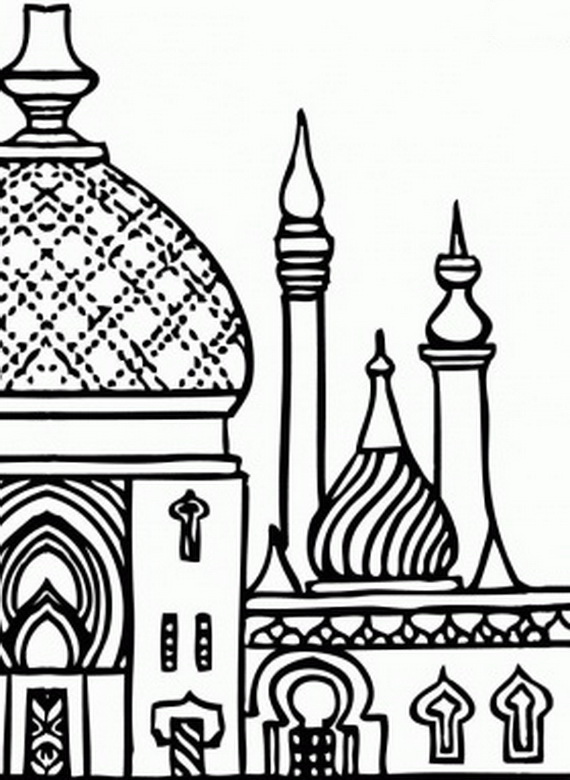 570x780 Isra Miraj Colouring Pages Paintingdrawing (2d Works