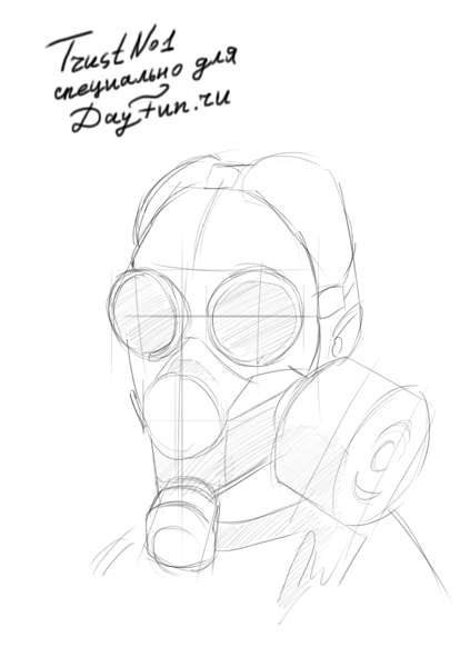 414x591 How To Draw Gas Mask Step By Step 3 Drawings