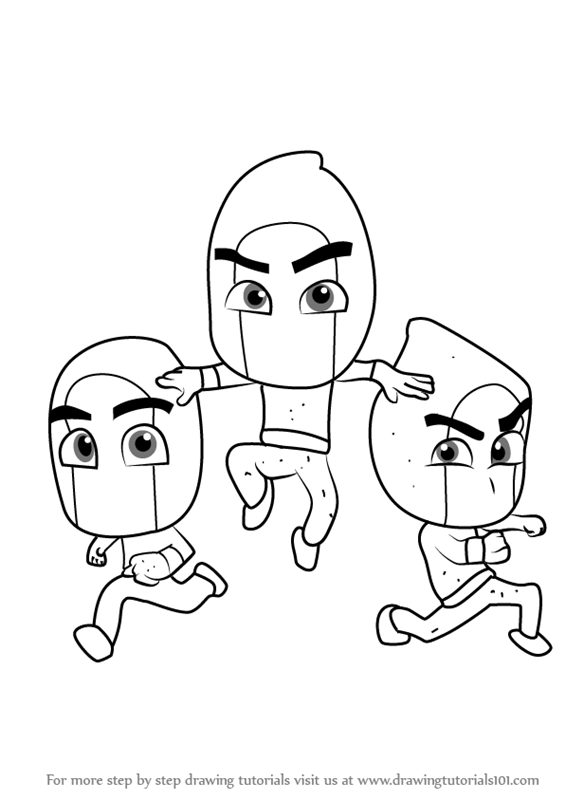 565x800 Learn How To Draw Ninjalinos From Pj Masks (Pj Masks) Step By Step