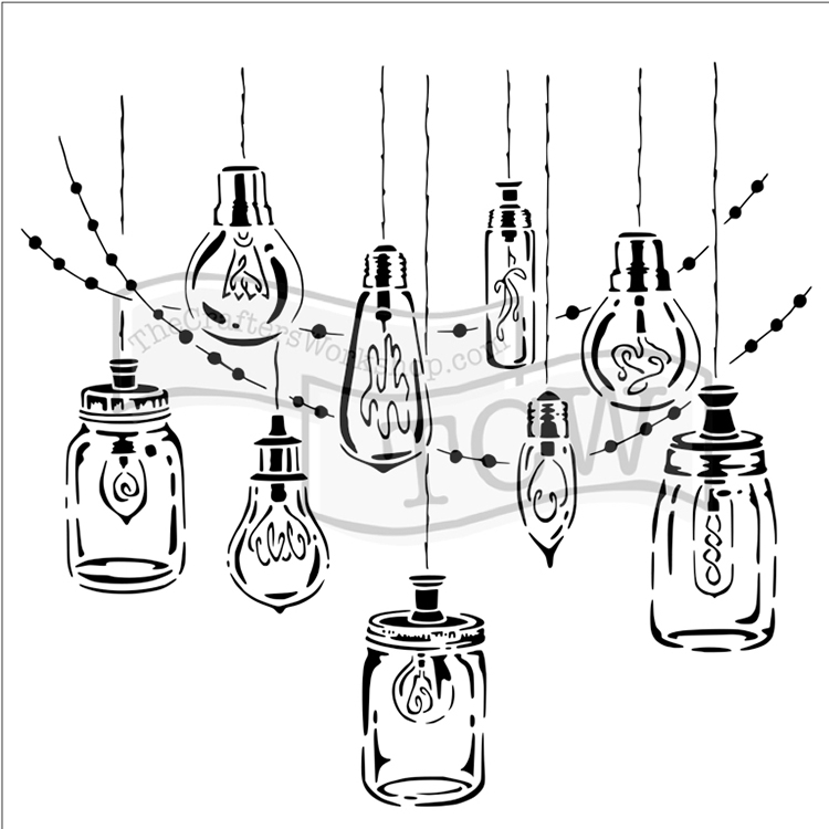 750x750 The Crafters Workshop Party Lights 6x6 Doodling Templates