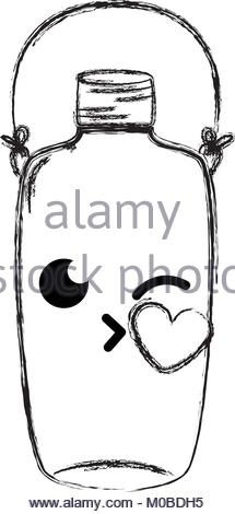 215x470 Mason Jar Kiss Kawaii With Wire Handle Stock Vector Art