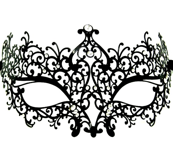 581x532 Metal Filigree Swirl Masquerade Mask