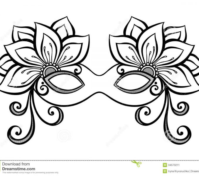 678x600 Masquerade Mask Coloring Pages Kids Coloring