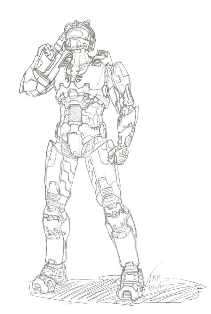 Master Chief Drawing at GetDrawings | Free download