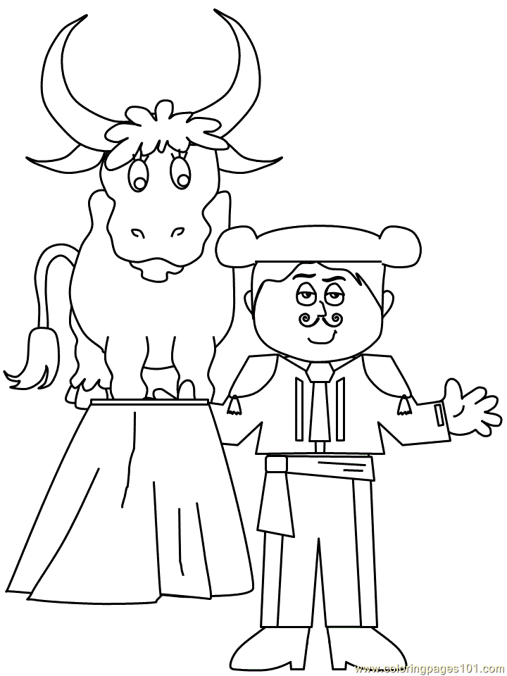 720x960 Matador Coloring Page