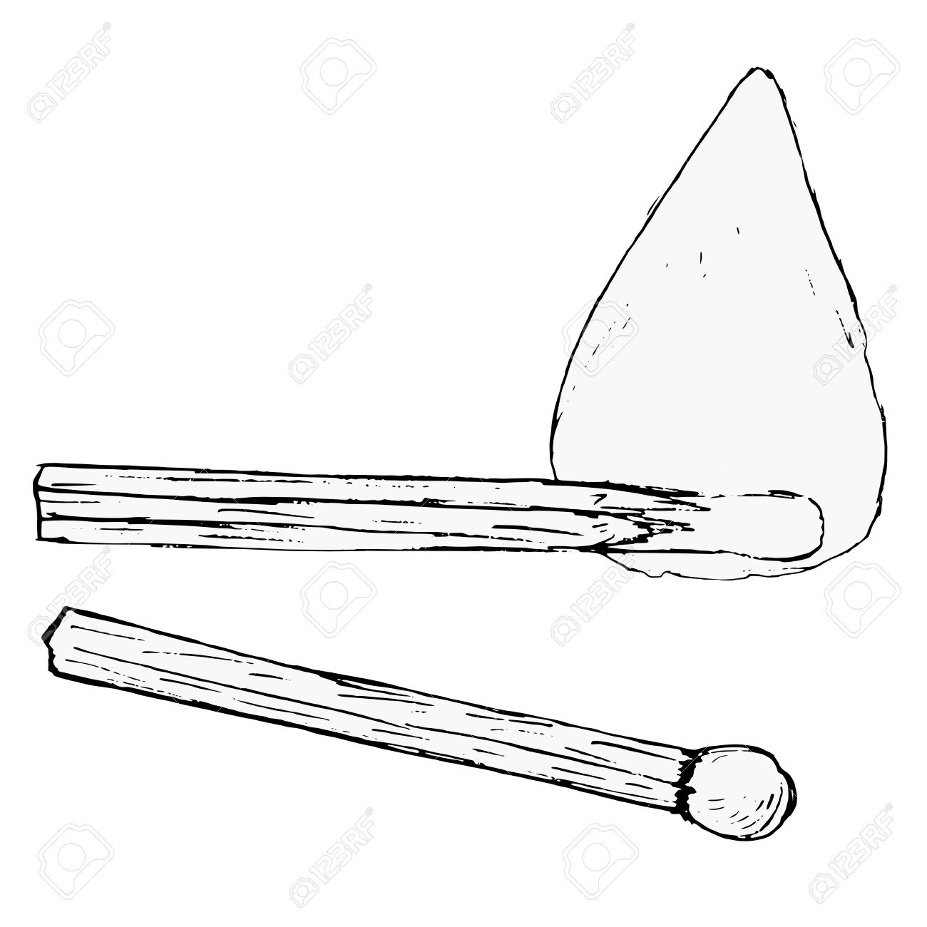 1300x1300 Hand Drawn,cartoon, Sketch Illustration Of Match Sticks Royalty