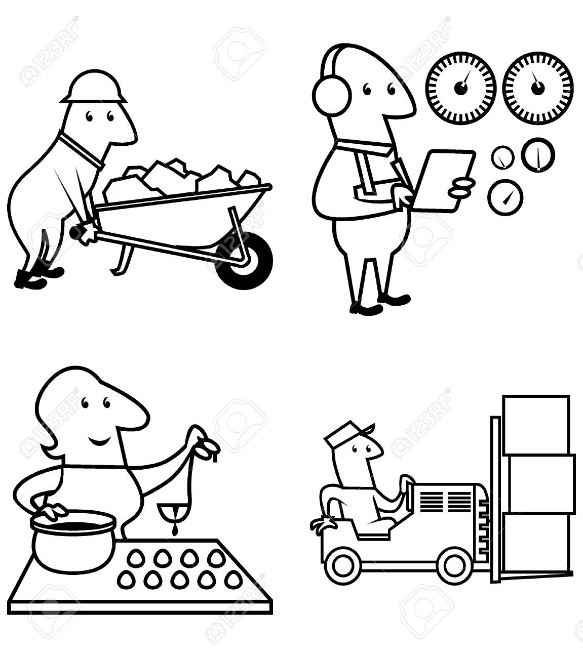 1151x1300 Collection People Work Profession, To Symbols, Professional